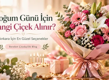 Ankara doğum günü çiçeği için pembe ve kırmızı çiçeklerden hazırlanmış doğum günü buketi